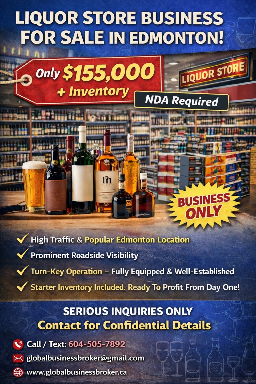 EDMONTON LIQUOR STORE – BUSINESS ONLY OPPORTUNITY